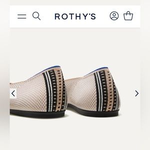 Rothy's Tan and Black Flats